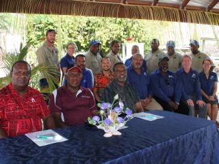 Traditional Owners and TSRI staff at IPA dedication. Photo: © Torres Strait Regional Authority
