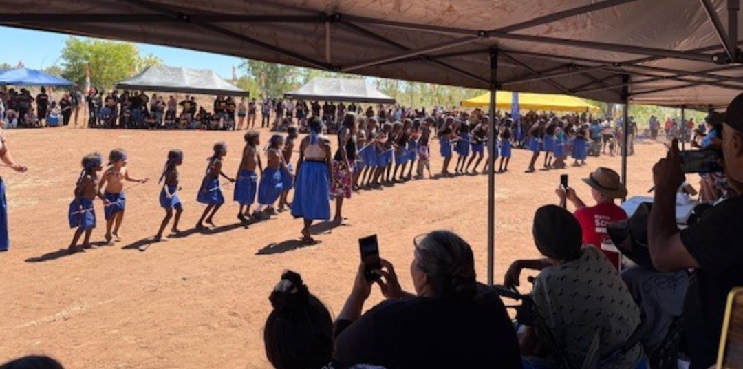 Karru proudly performing the Wajarra Dance at the Freedom Day Festival