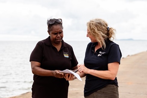 NIAA staff working with the Puuya Foundation in Lockhart River, Queensland.