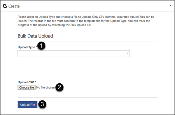 Screenshot showing Create form dialog box