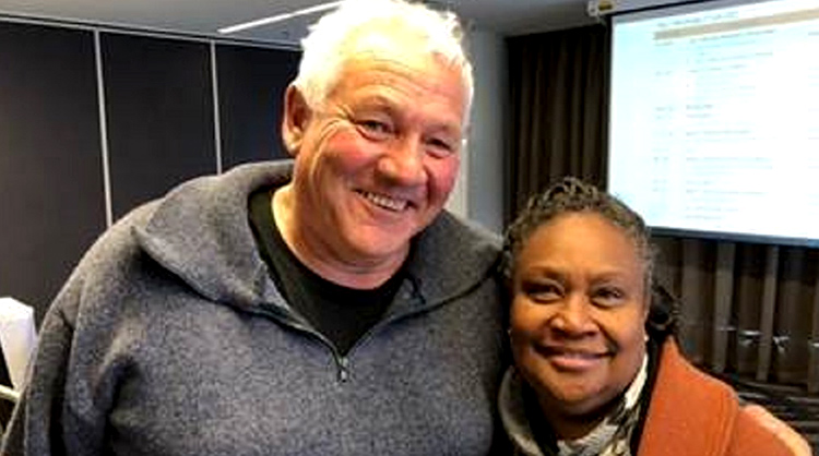 Rodney Dilon with NIAA’s Lexine Solomon, from the VicTas team.