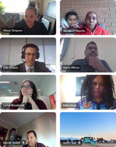 Participants of the 2021 ANU Management Program engaged in a virtual class.