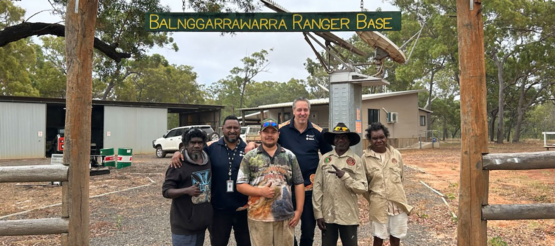The Balnggarrawarra Melsonby Rangers team are proud to work on their homelands, Balnggarrawarra Ranger Base, Cape York, Qld