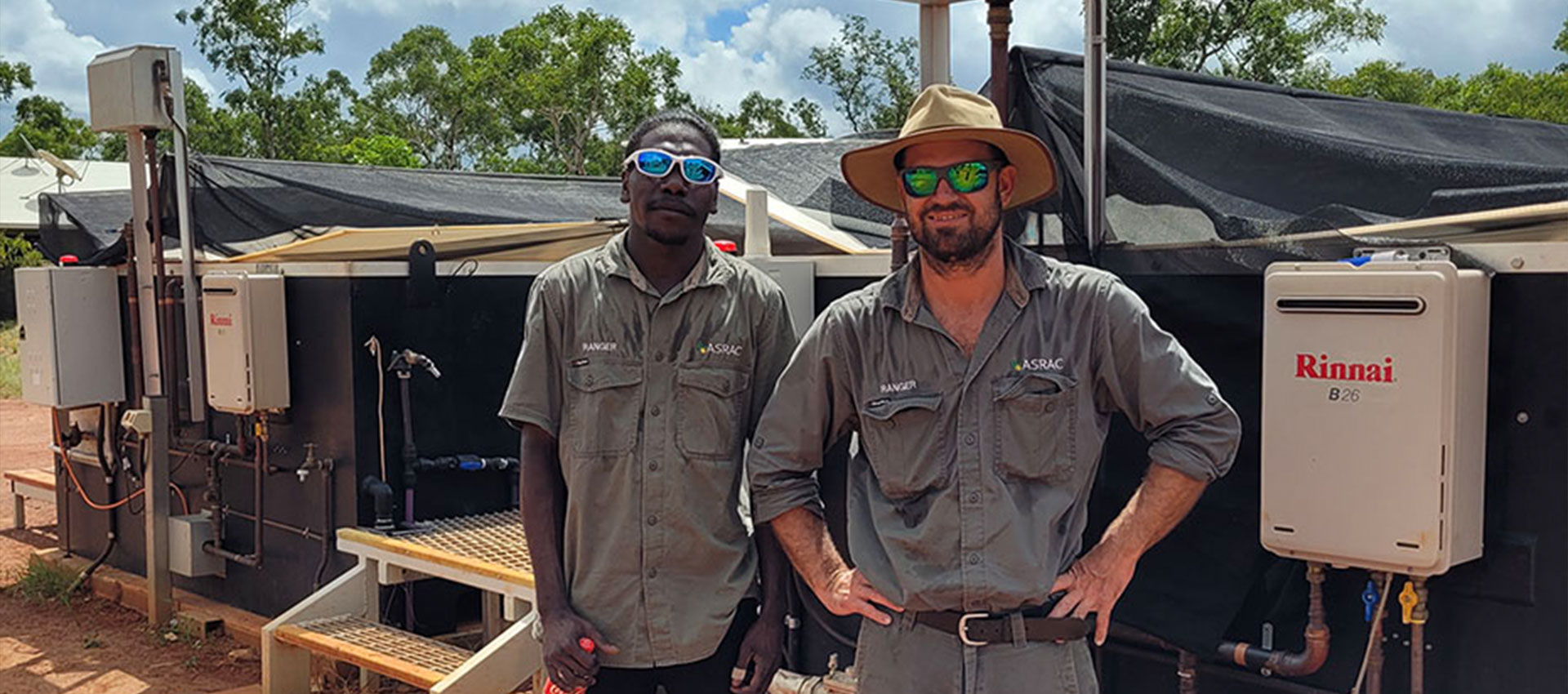 Arafura Swamp Rangers at the crocodile hatchery, Ramingining, Northern Territory