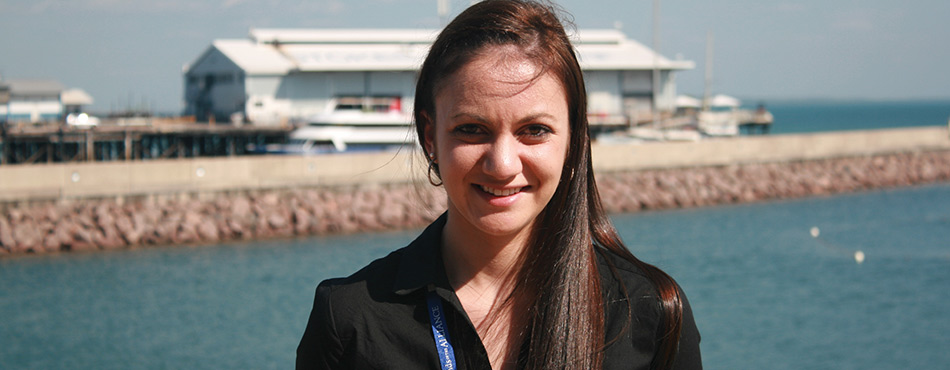 This is a photograph of Wiradjuri woman Ekala French, a health worker who is passionate about improving Indigenous health.