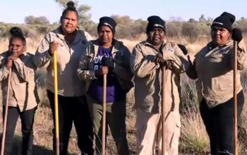 Ngurrara Rangers on Country (Photo courtesy of Yanunijarra Aboriginal Corporation)