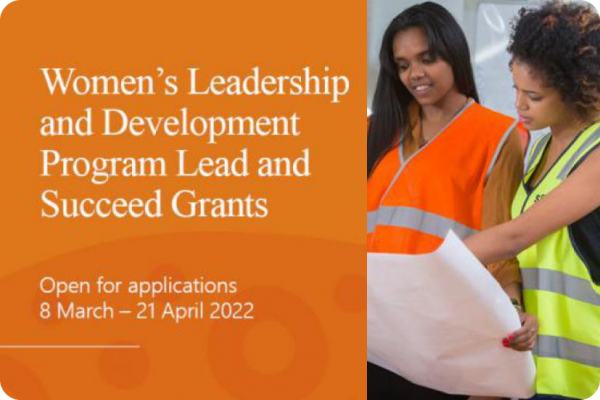 feature image for women's leadership and development program lead and succeed grants media release