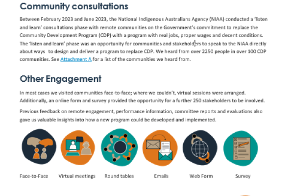 Replacing the Community Development Program consultation report