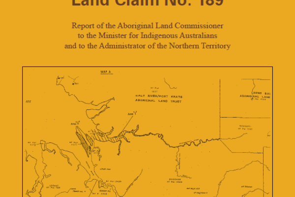 Fitzmaurice River Region Land Claim 189 cover