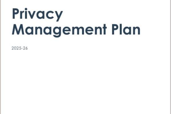 Cover page of the Privacy Management Plan