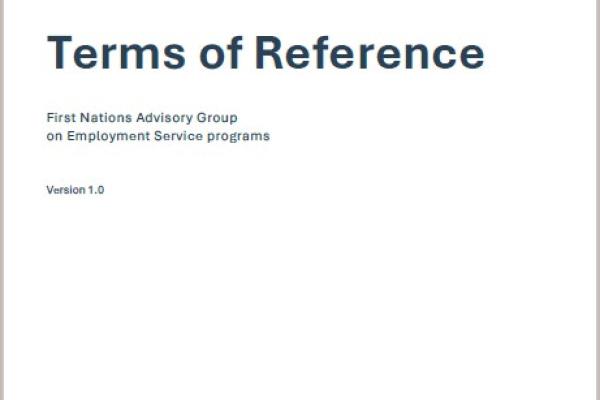 First Nations Advisory Group - Terms of Reference cover image