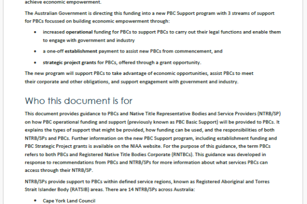 Prescribed Bodies Corporate Support Framework