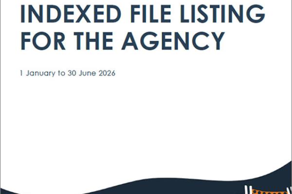 Indexed file listing for the Agency - January to June 2026 cover