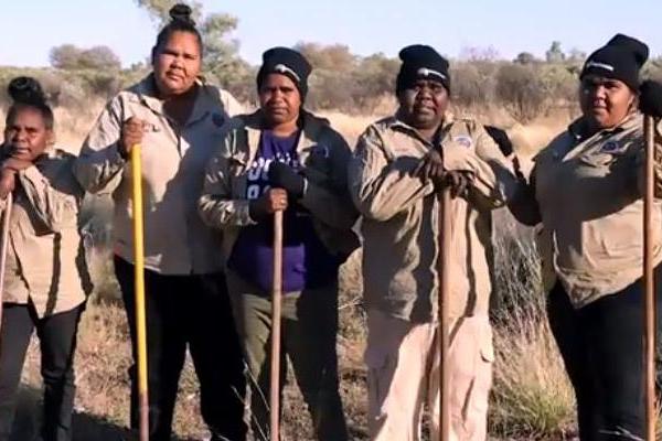Ngurrara Rangers on Country (Photo courtesy of Yanunijarra Aboriginal Corporation)