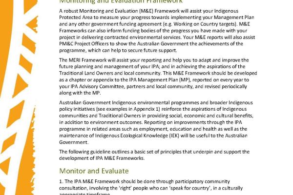 IPA Monitoring and Evaluation guidelines - Fact sheet