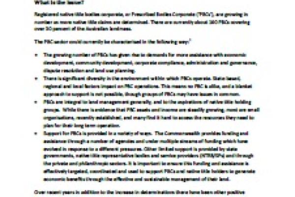 PBC Support Strategy - Consultation Paper