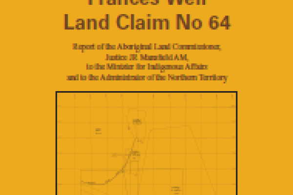 Frances Well Land Claim No 64