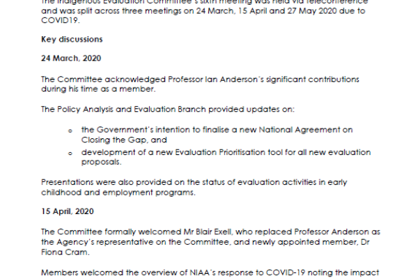 Meeting Communiqué, 24 March, 15 April and 27 May 2020