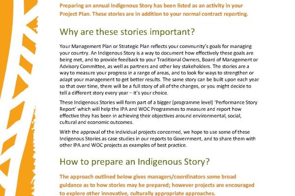 Indigenous Story guidelines - Fact sheet