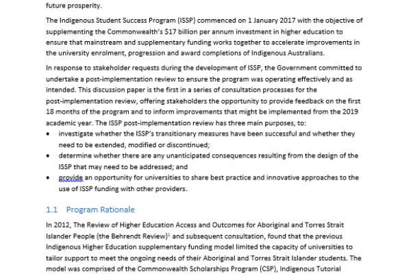 ISSP Post-Implementation Review 2018 discussion paper