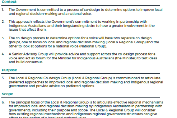 Terms of Reference Local & Regional Co-Design Group