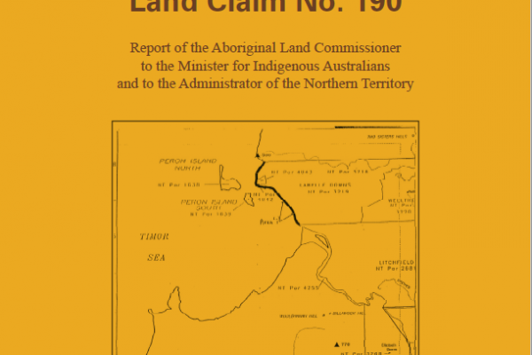Peron Islands Land Claim No. 190 Report