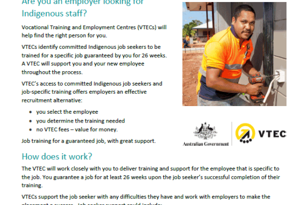 VTEC fact sheet for employers