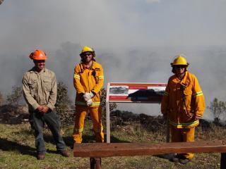 Bunya Mountains Murri Rangers undertaking fire management. Photo: © Burnett Mary Regional Group Ltd