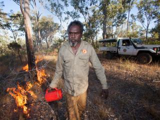 Warddeken Ranger burning. Photo © David Handcock