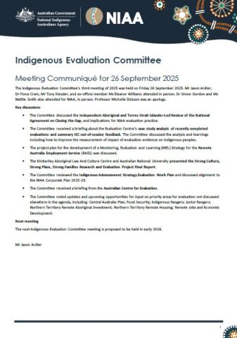 Indigenous Evaluation Committee thumbnail