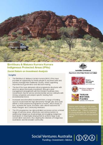 Social Return on Investment analysis of the Birriliburu and Matuwa Kurrara Kurrara Indigenous Protected Areas