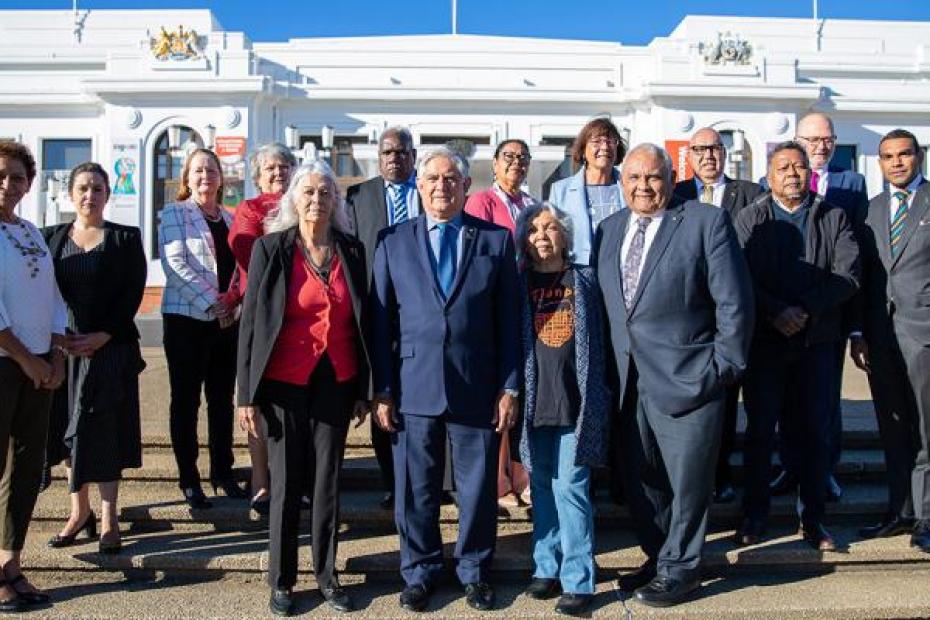 The Hon Ken Wyatt AM, MP, with Ngambri-Ngunawal Elder Aunty Matilda House and Senior Advisory Group members who attended the first meeting in Canberra.