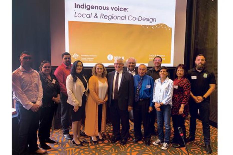 Local & Regional Co-Design Group members with Ken Wyatt, the Minister for Indigenous Australians, Dr Donna Odegaard AM and Professor Tom Calma AO